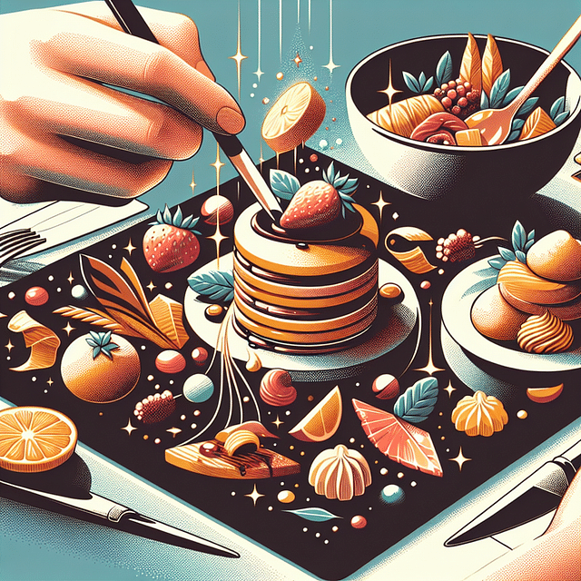 luxurious textures and rich foods, warm colors