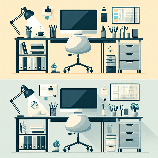 Organized and efficient workspace