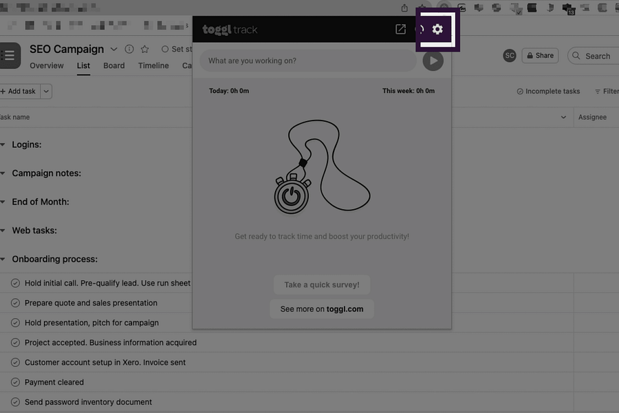 Asana task management