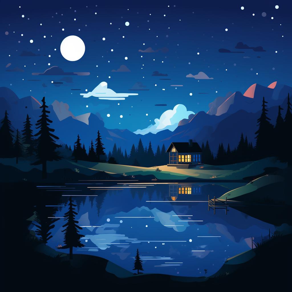 A serene location with a clear view of the night sky