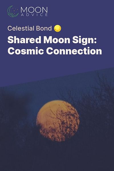 Shared Moon Sign: Cosmic Connection - Celestial Bond 🌕