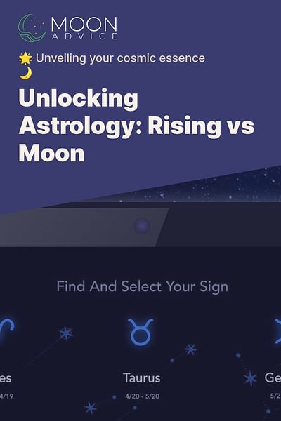 Unlocking Astrology: Rising vs Moon - 🌟 Unveiling your cosmic essence 🌙